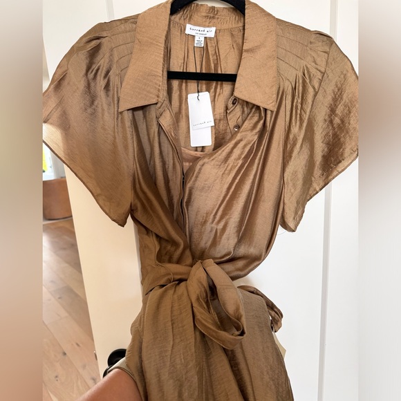 NWT Current Air Belted Godet Mini Dress Size L - Picture 3 of 3